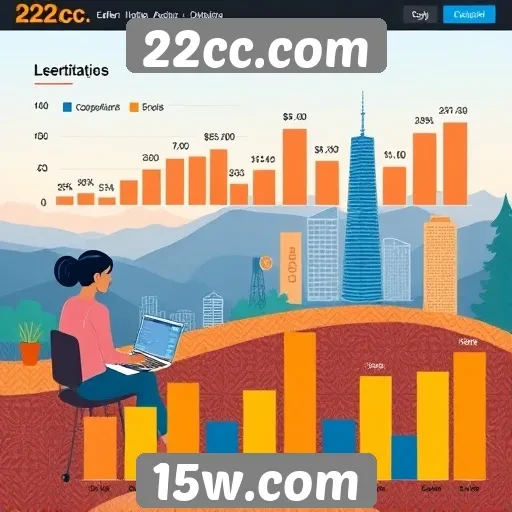 Estatísticas de usuários no site 22cc.com
